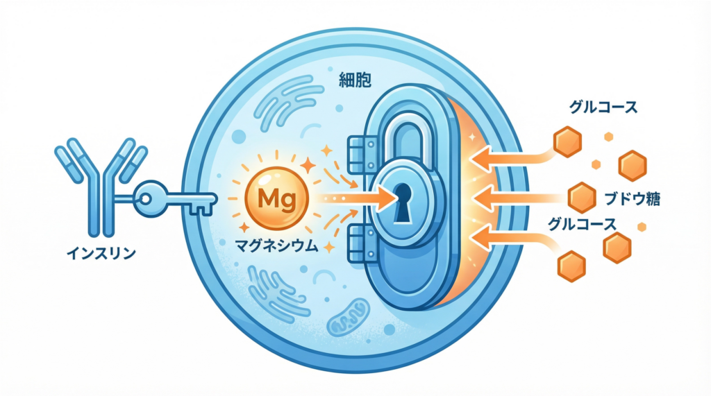 インスリンが作用する時に、マグネシウムが必要 糖尿病とマグネシウムの関係 おおや内科 神戸市灘区