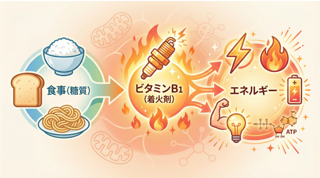 ビタミンB1は糖質を燃やす着火剤 神戸市灘区 おおや内科